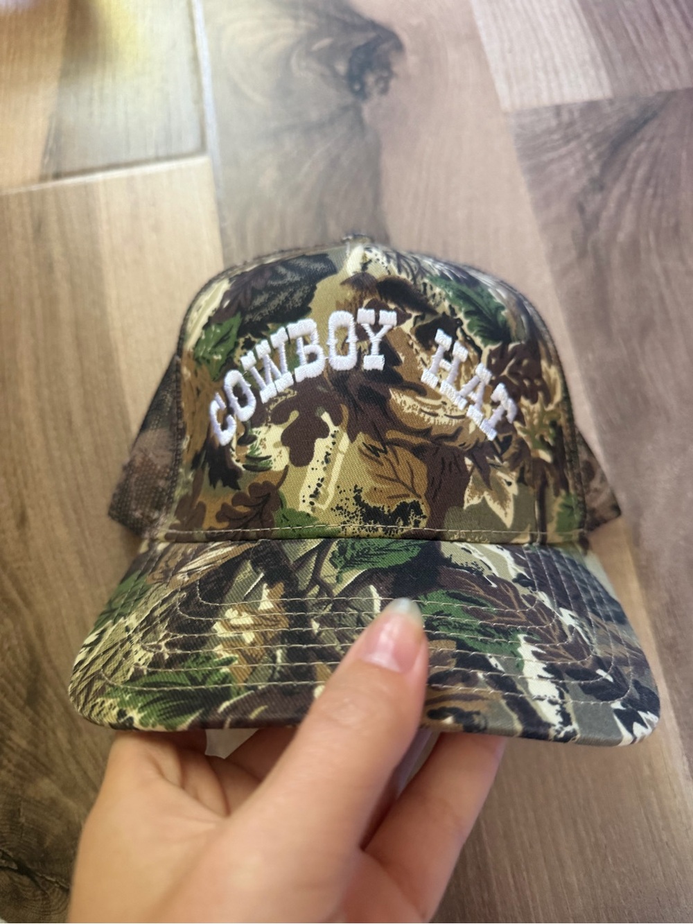 Cowboy Camp Womens Camouflage Cap - Brown/Green